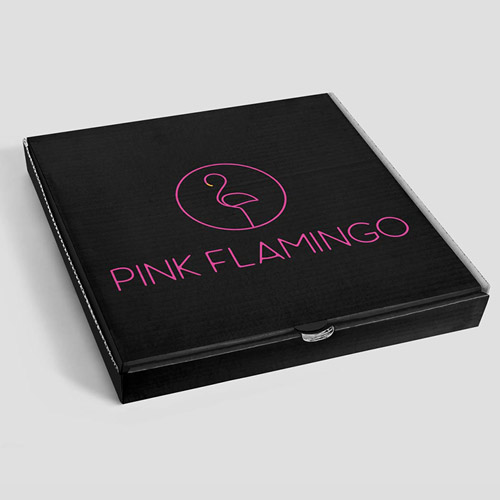 Pink flamingo logo